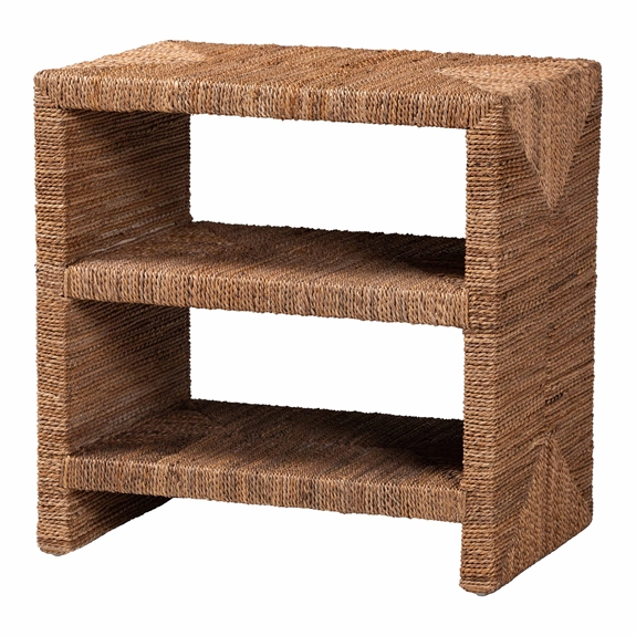 bali & pari Liza Bohemian Natural Seagrass End Table