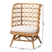 bali & pari Tania Bohemian Light Honey Rattan Accent Chair - TANIA-Light Color Rattan-CC