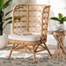 bali & pari Tania Bohemian Light Honey Rattan Accent Chair - TANIA-Light Color Rattan-CC