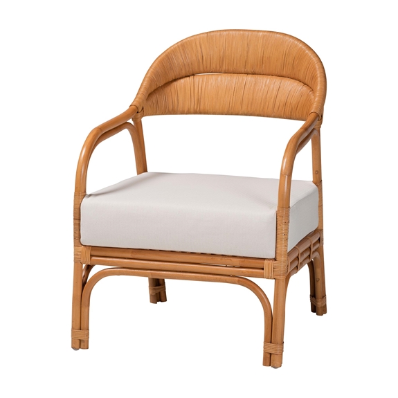 bali & pari Marisa Bohemian Light Honey Rattan Arm Chair