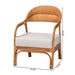 bali & pari Marisa Bohemian Light Honey Rattan Arm Chair - MARISA-Light Honey Rattan-CC