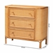 bali & pari Radenza Bohemian Light Honey Rattan 3-Drawer Storage Cabinet - RADENZA-Light Honey Rattan-Cabinet