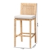 bali & pari Sofia Bohemian Natural Rattan Bar Stool - Sofia-Natural-BS