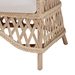 bali & pari Florence Bohemian Ivory Braided Rattan Arm Chair - Regal 1-Ivory Rattan-CC