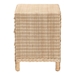 bali & pari Lanica Japandi Sun Bleached Rattan 3-Drawer Nightstand - Braided Sun Bleached Ivory-Wood/Rattan-3DW-NS