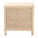 bali & pari Lanica Japandi Sun Bleached Rattan 3-Drawer Nightstand - Braided Sun Bleached Ivory-Wood/Rattan-3DW-NS