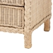 bali & pari Lanica Japandi Sun Bleached Rattan 3-Drawer Nightstand - Braided Sun Bleached Ivory-Wood/Rattan-3DW-NS