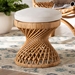 bali & pari Borneo Bohemian Light Honey Rattan Footstool - Borneo-Light Honey-Rattan-Stool