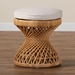 bali & pari Borneo Bohemian Light Honey Rattan Footstool - Borneo-Light Honey-Rattan-Stool