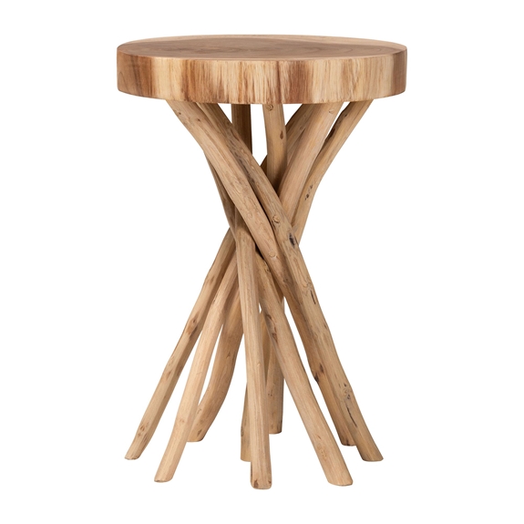 bali & pari Liberte Natural Teak Wood End Table