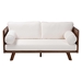 Baxton Studio Uriel Mid-Century Modern Cream Boucle Fabric Sofa - Uriel-3S-Vanilla/Walnut-SF