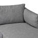 Baxton Studio Leni Modern Grey Twill Fabric Right Facing Sectional Sofa - Leni-Grey-RFC