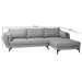 Baxton Studio Leni Modern Grey Twill Fabric Right Facing Sectional Sofa - Leni-Grey-RFC