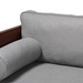 Baxton Studio Uriel Mid-Century Modern Grey Boucle Fabric Sofa - Uriel-3S-Grey/Walnut-SF