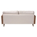 Baxton Studio Harleson Mid-Century Modern Beige Fabric and Walnut Brown Wood Sofa - Harleson-3S-Beige/Walnut-SF