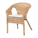 bali & pari Abbey Modern Bohemian Natural Rattan Dining Chair