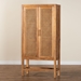 bali & pari Sibu Bohemian Natural Rattan and Teak Wood Tall Cabinet - SIBU-Rattan/Wood Tall-Cabinet