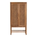 bali & pari Sibu Bohemian Natural Rattan and Teak Wood Tall Cabinet - SIBU-Rattan/Wood Tall-Cabinet