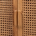 bali & pari Sibu Bohemian Natural Rattan and Teak Wood Tall Cabinet - SIBU-Rattan/Wood Tall-Cabinet