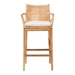 bali & pari Storsel Bohemian Natural Rattan and Teak Wood Bar Stool - STORSEL-Natural Rattan/Teak Wood-BS