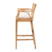 bali & pari Storsel Bohemian Natural Rattan and Teak Wood Bar Stool - STORSEL-Natural Rattan/Teak Wood-BS