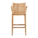 bali & pari Storsel Bohemian Natural Rattan and Teak Wood Bar Stool - STORSEL-Natural Rattan/Teak Wood-BS