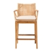 bali & pari Storsel Bohemian Natural Rattan and Teak Wood Counter Stool - STORSEL-Natural Rattan/Teak Wood-CS