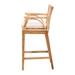 bali & pari Storsel Bohemian Natural Rattan and Teak Wood Counter Stool - STORSEL-Natural Rattan/Teak Wood-CS