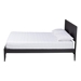 Baxton Studio Primrose Mid-Century Black Fluted Wood King Size Platform Bed - SW8596-Black-King