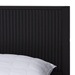 Baxton Studio Primrose Mid-Century Black Fluted Wood King Size Platform Bed - SW8596-Black-King