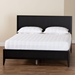 Baxton Studio Primrose Mid-Century Black Fluted Wood King Size Platform Bed - SW8596-Black-King