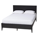 Baxton Studio Primrose Mid-Century Black Fluted Wood King Size 4-Piece Bedroom Set - SW8596-Black-4PC King Bedroom Set