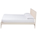 Baxton Studio Primrose Mid-Century Ivory Fluted Wood Queen Size Platform Bed - SW8596-Ivory-Queen