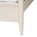 Baxton Studio Primrose Mid-Century Ivory Fluted Wood King Size Canopy Bed - SW8609-Ivory-Canopy King