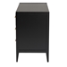 Baxton Studio Primrose Mid-Century Black Fluted Wood 6-Drawer Dresser - SW8000-66D6D-6DW-Black-Dresser