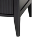 Baxton Studio Primrose Mid-Century Black Fluted Wood 6-Drawer Dresser - SW8000-66D6D-6DW-Black-Dresser