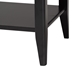 Baxton Studio Primrose Mid-Century Black Fluted Wood 1-Drawer Nightstand - SW8000-66NS-Black-NS