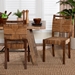 bali & pari Cordoba Bohemian Natural Seagrass and Mahogany Wood 2-Piece Dining Chair - Cordoba-Seagrass-DC