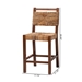 bali & pari Cordoba Bohemian Natural Seagrass and Mahogany Wood 2-Piece Counter Stool Set - Luanda-Seagrass-CS