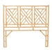 bali & pari Karavo Bohemian Natural Rattan Queen Size Standalone Headboard - Karavo W162-Natural Rattan-HB-Queen