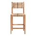 bali & pari Prita Bohemian Paper Loom and Natural Mahogany Wood Bar Stool - BC-02-Parekesit-Wood/Brown-BS