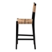 bali & pari Prita Bohemian Paper Loom and Black Mahogany Wood Bar Stool - BC-02-Parekesit-Wood/Black-BS