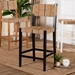 bali & pari Prita Bohemian Paper Loom and Black Mahogany Wood Bar Stool - BC-02-Parekesit-Wood/Black-BS