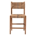 bali & pari Prita Bohemian Paper Loom and Natural Mahogany Wood Counter Stool - CC-02-Wood/Brown-CS