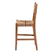 bali & pari Prita Bohemian Paper Loom and Natural Mahogany Wood Counter Stool - CC-02-Wood/Brown-CS