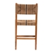 bali & pari Prita Bohemian Paper Loom and Natural Mahogany Wood Counter Stool - CC-02-Wood/Brown-CS