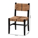 bali & pari Prita Bohemian Paper Loom and Black Mahogany Wood Dining Chair - DCC-01-Wood/Black-DC