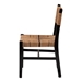 bali & pari Prita Bohemian Paper Loom and Black Mahogany Wood Dining Chair - DCC-01-Wood/Black-DC