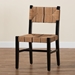 bali & pari Prita Bohemian Paper Loom and Black Mahogany Wood Dining Chair - DCC-01-Wood/Black-DC