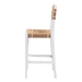 bali & pari Talli Bohemian Paper Loom and White Mahogany Wood Bar Stool - BCP-01-Wood/White-BS